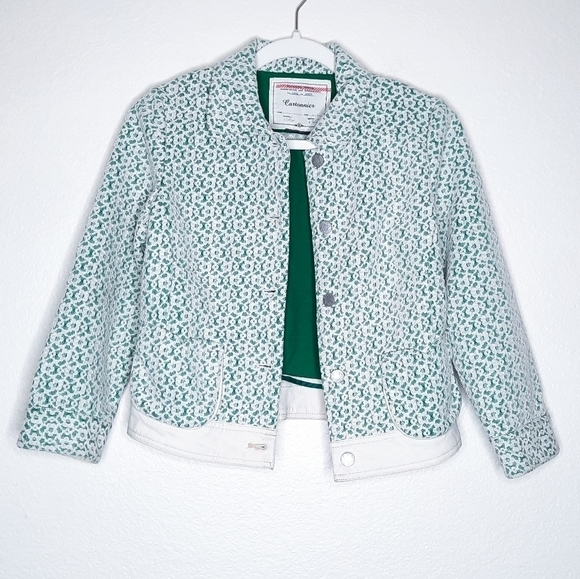 Anthropologie Cartonnier Lattice Meadow Green Lace Jacket XS​ - Picture 1 of 5